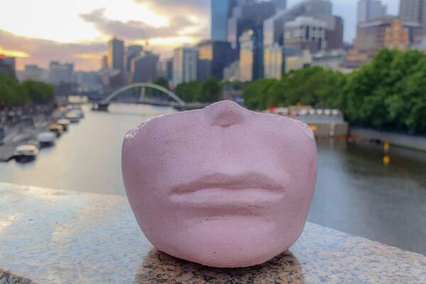 Pink Half face Pot